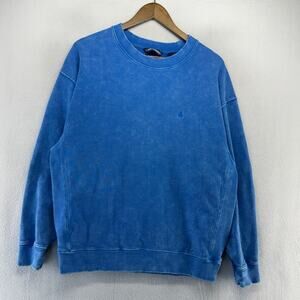 Chubbies Sweatshirt Men's Large Blue Crewneck Embroidered Logo Thick Heavyweight